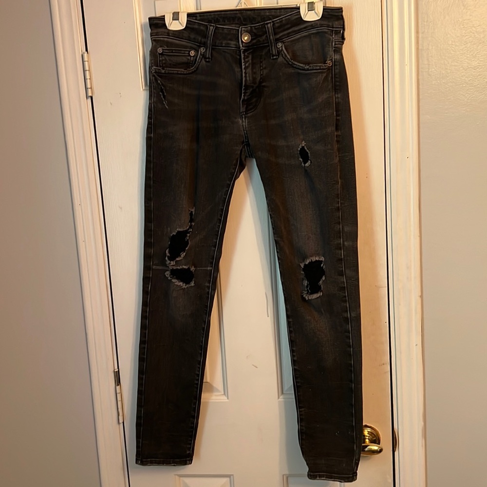 Ripped black American Eagle jeans